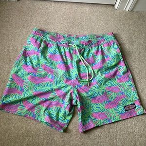 Vineyard Vines neon swim trunks